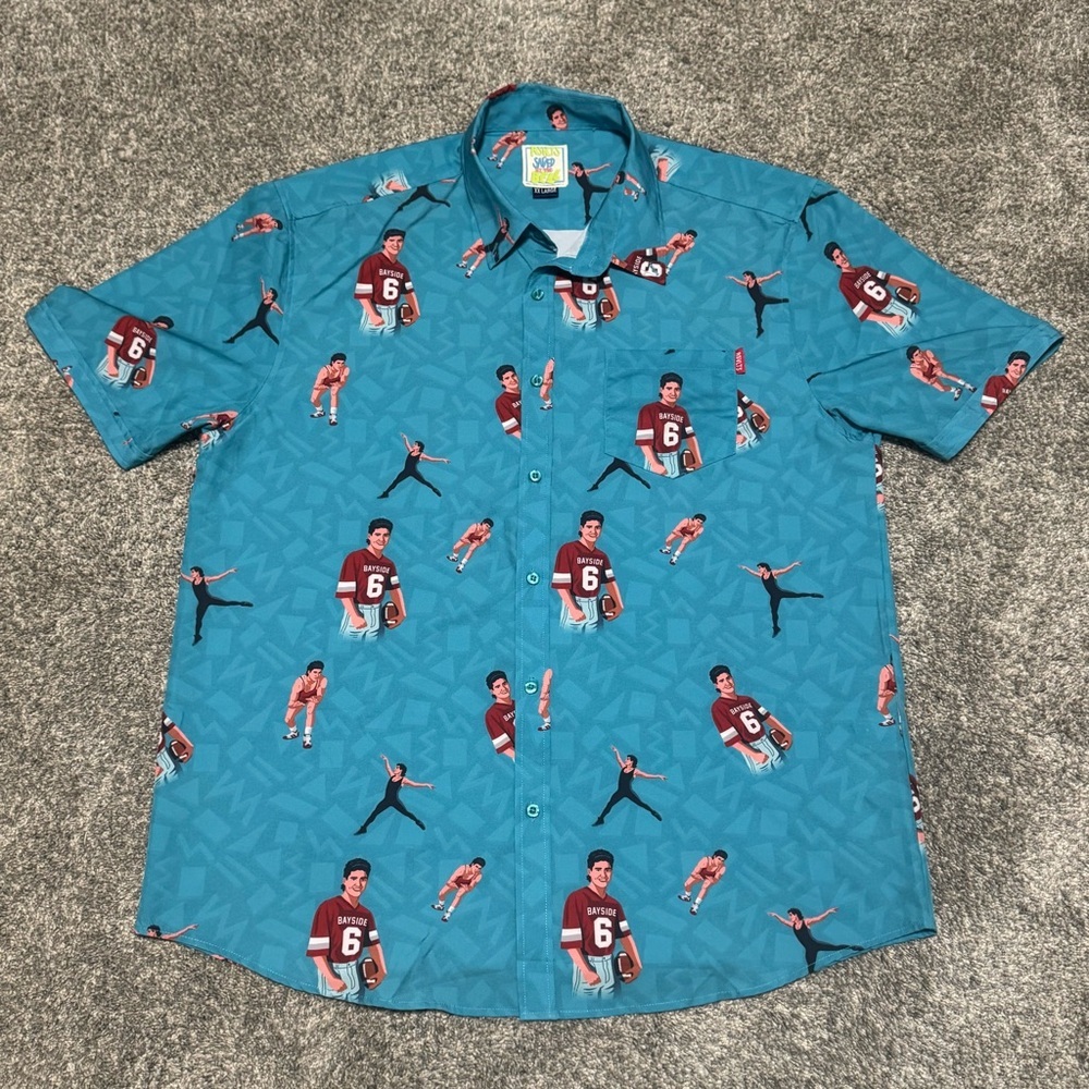 RSVLTS Saved By The Bell Short Sleeve Button Down Size XXL Kunuflex Party Shirt